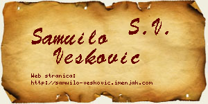 Samuilo Vesković vizit kartica